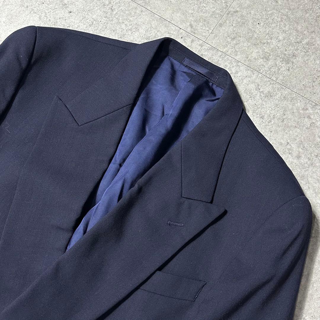 90s EMPORIO ARMANI ダークネイビー ダブル セットアップ 46