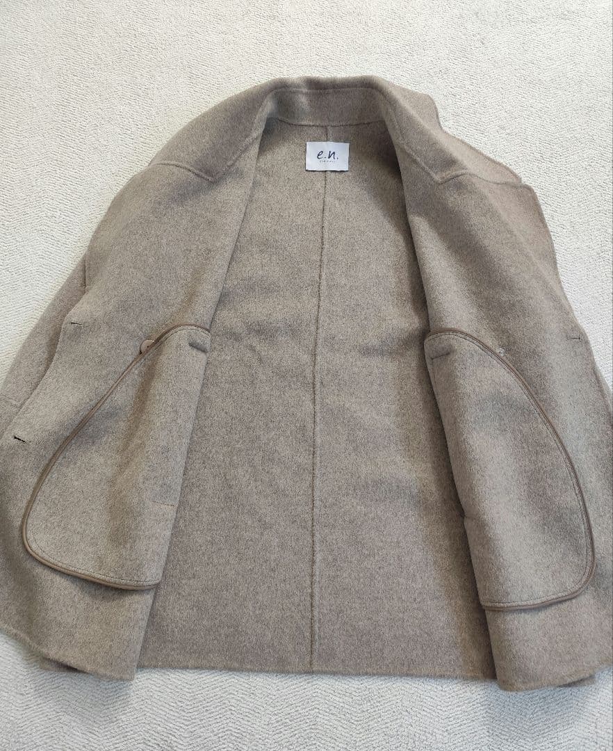 【美品】evernavy エバーネイビー リバー ピーコート ベージュ