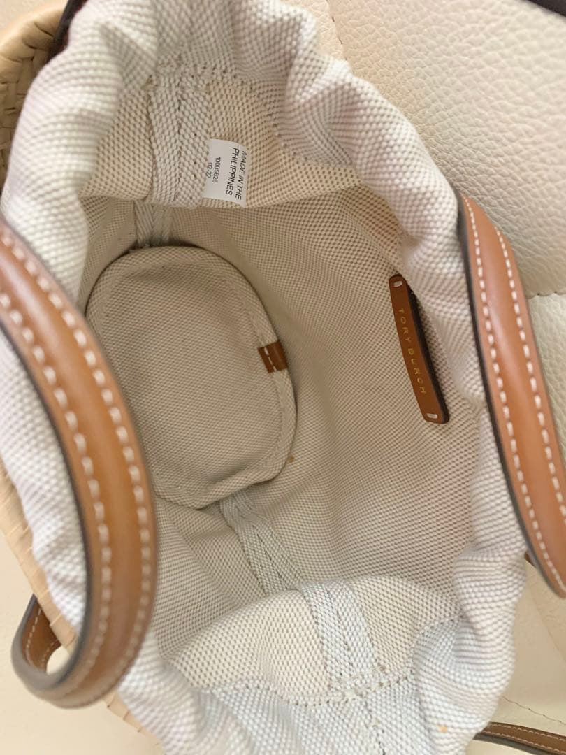 【新品同様美品】Tory Burch トリーバーチ　ストロー かごバッグ ミニ