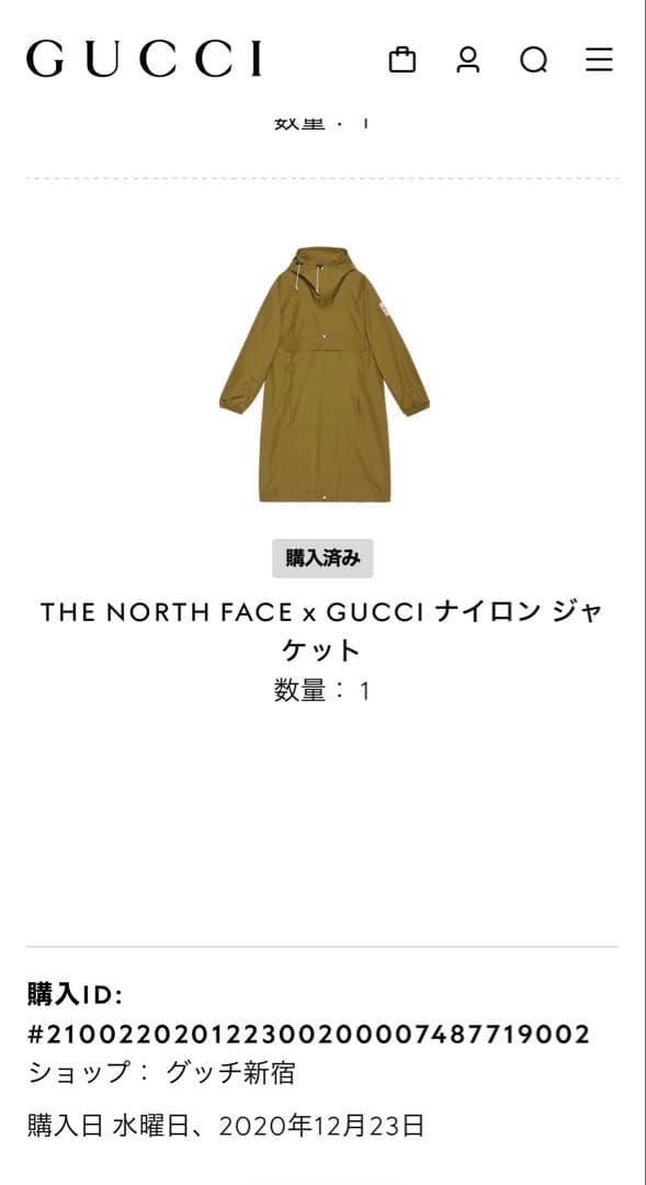 3*9様 売り切り★定価19万★THE NORTH FACE x GUCCI ジ