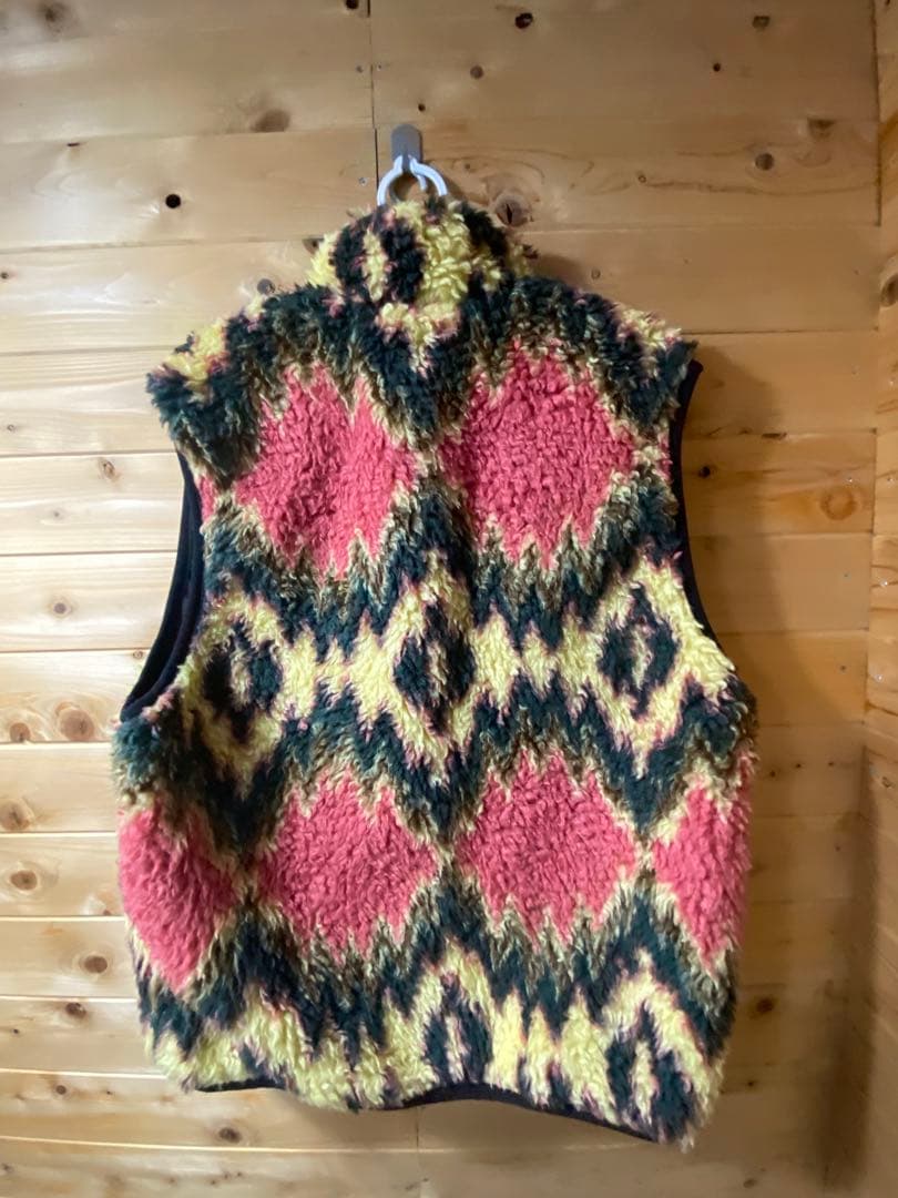 Stussy ジオメトリック柄 フリースベスト