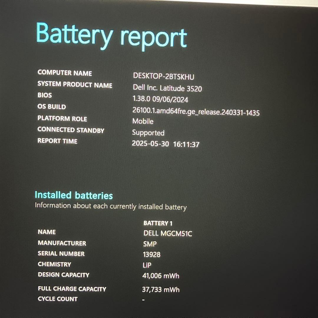 準美品 DELL 3520 第11世代 i5 16GB SSD FHD オフィス