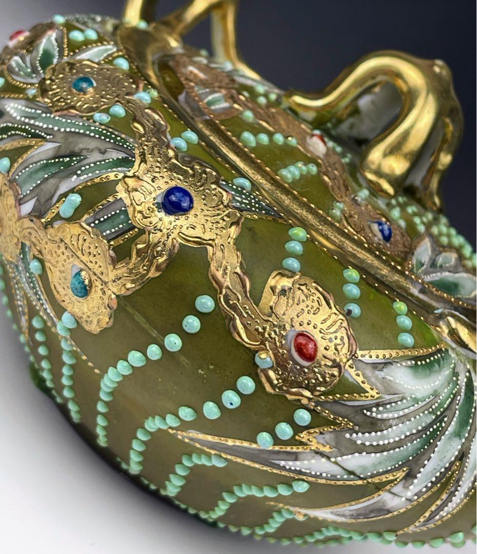 【希少】オールドノリタケ シュガーボウル クリーマー ジュエル エナメル盛り