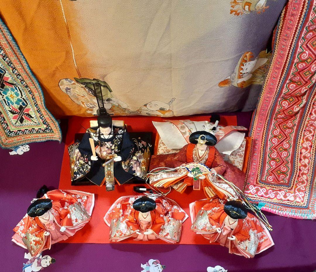 伝統的な雛人形セット　梛葉五人揃え