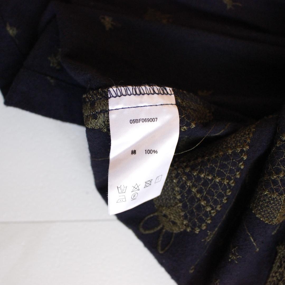 Marble SUD コウモリレースブラウス Fサイズ 刺繡 ネイビー