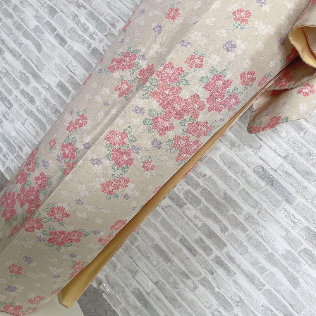 小紋　フルセット　椿　お出掛け　お散歩　普段着　着物　H5