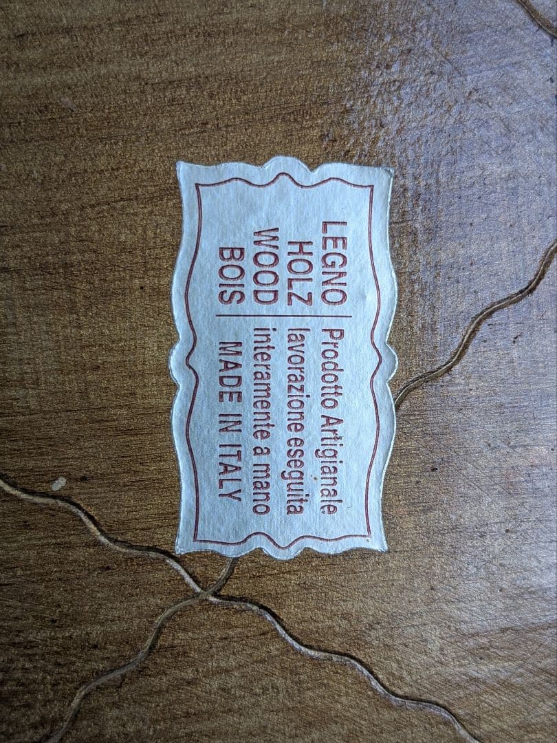 ヴィンテージ イタリア製 トレイ 木製 クラシック ハンドメイド