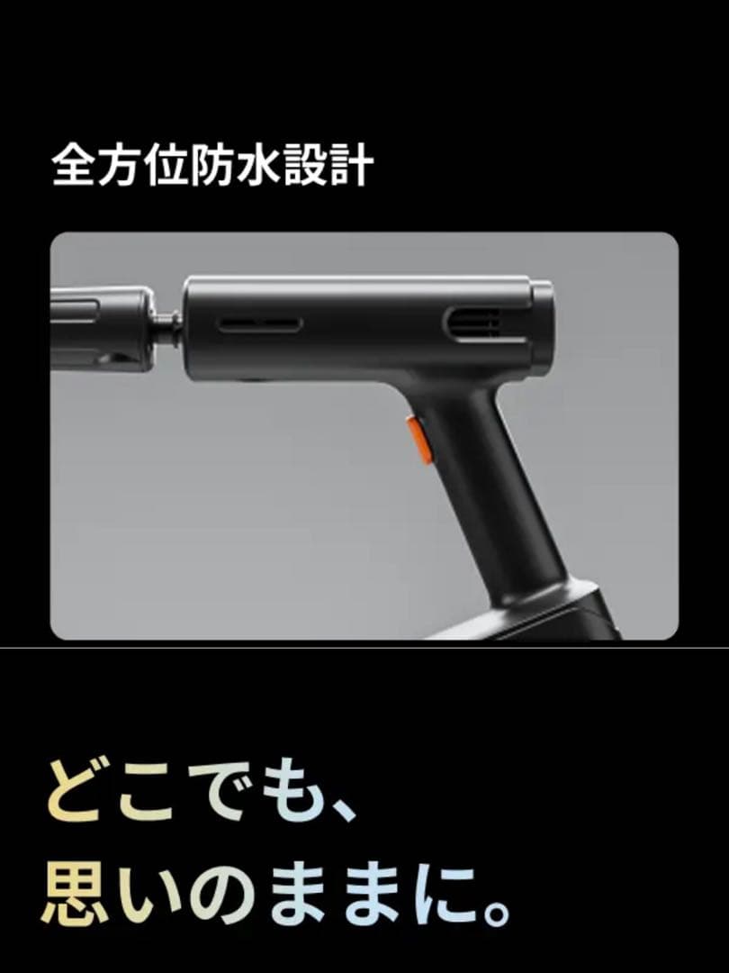 最先端モデル ハンディ高圧洗浄機 5way バッテリー式