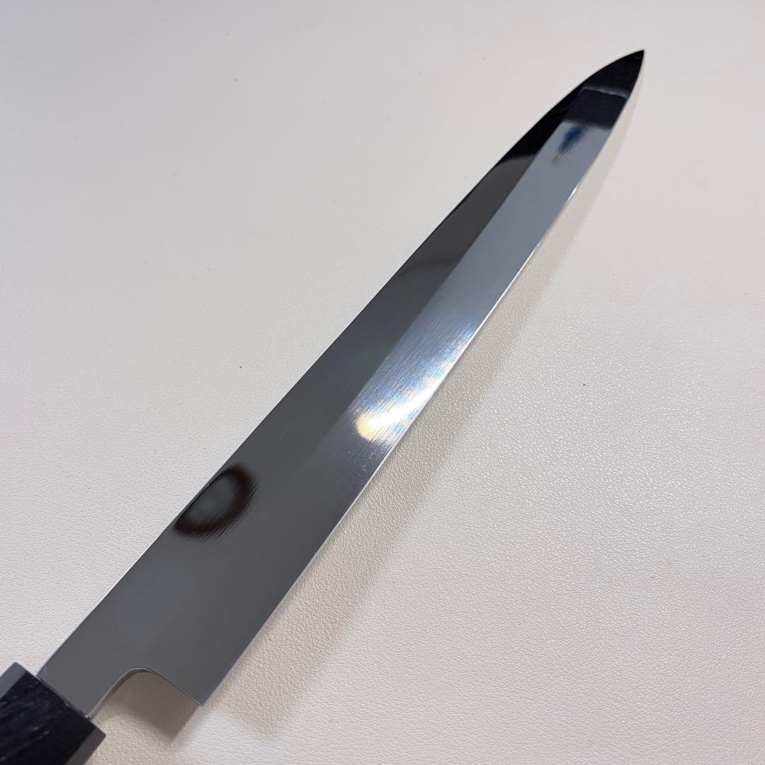 270mm 柳刃包丁 鏡面　黒檀八角柄 刺身包丁 「全鋼」︐