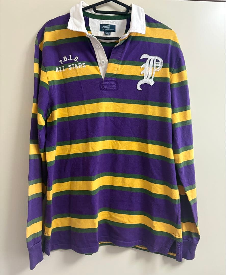 Polo Ralph Lauren ラガーシャツ 紫/黄