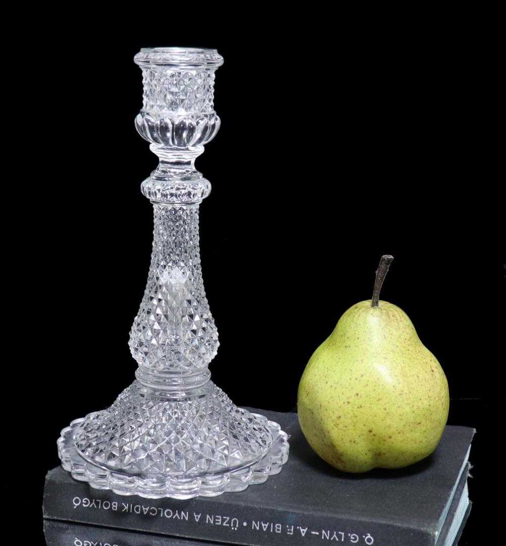 オールド・バカラ 珍品 キャンドルホルダー 19.8cm ディアマン ビゾー