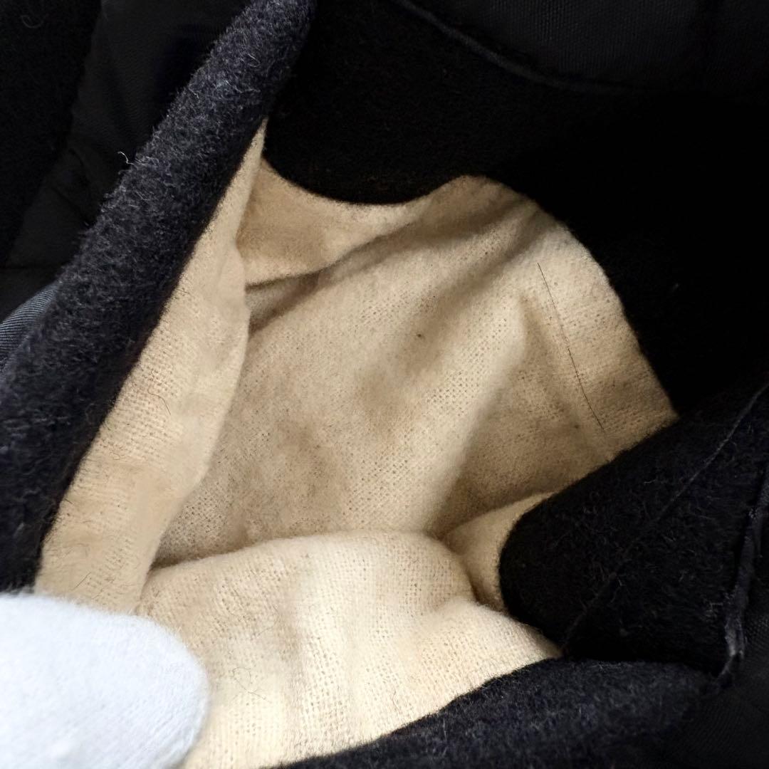 439【希少40 XL相当】米国製 ショット ピーコート メンズ ブラック