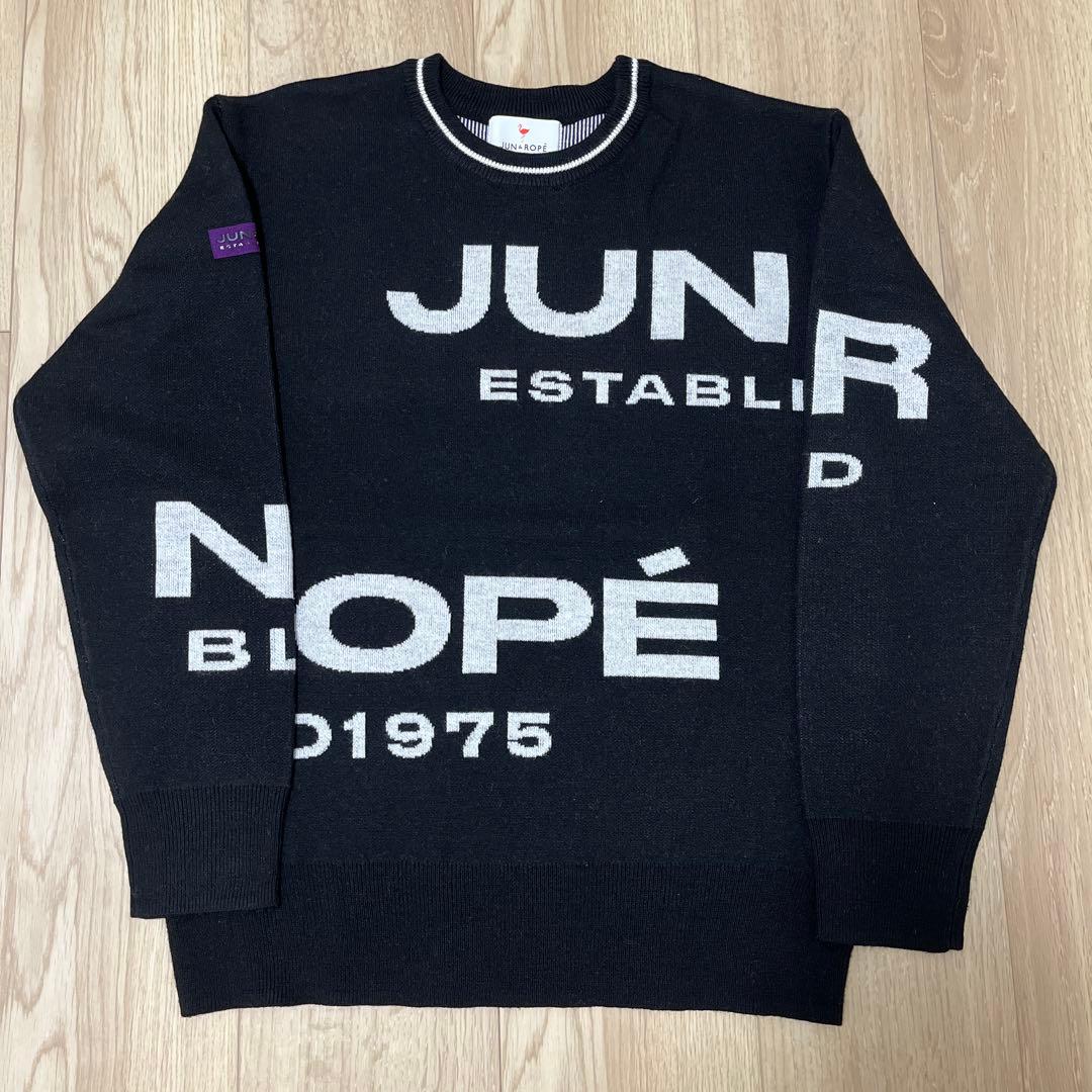 【美品】jun&rope ビックロゴ　ニット　セーター