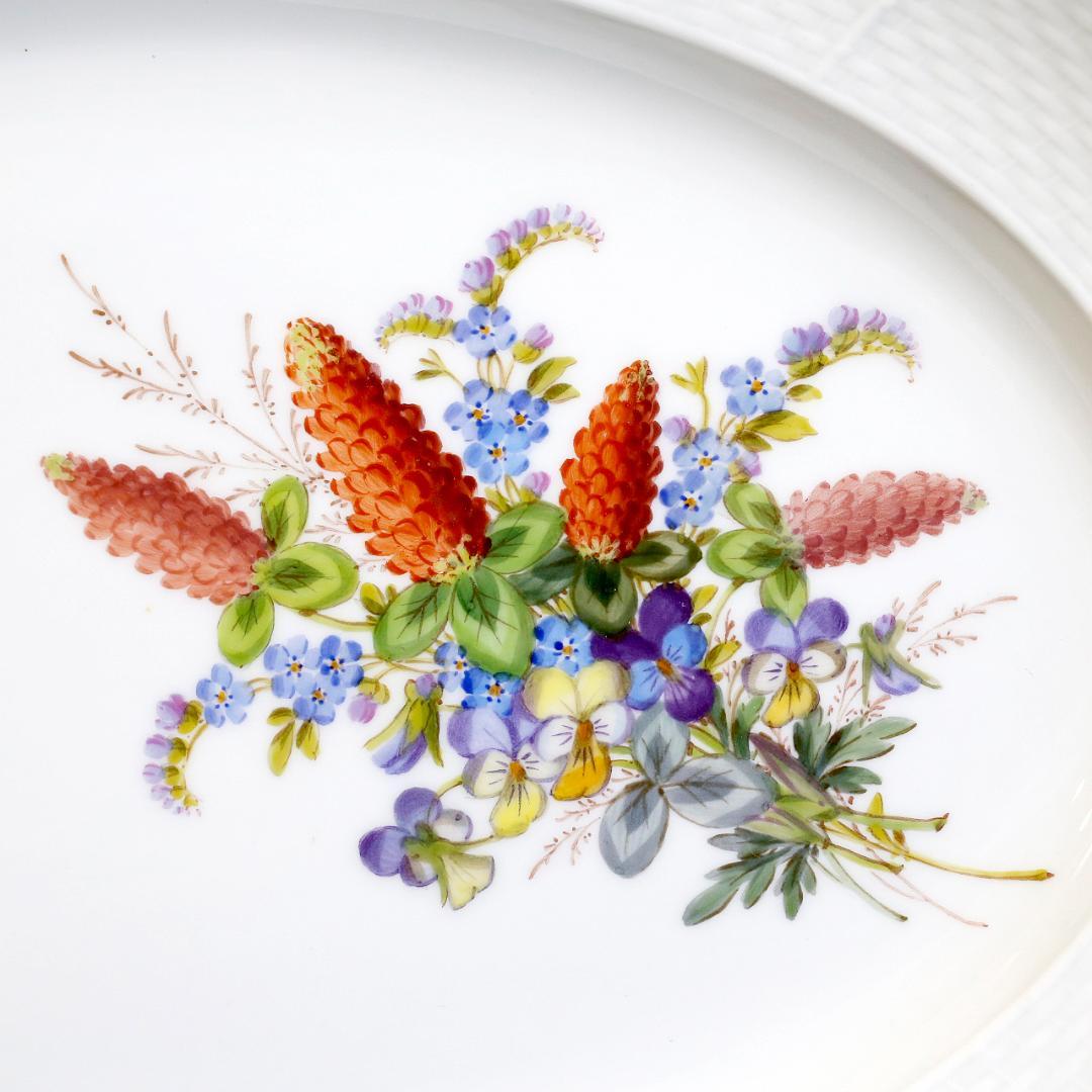 【美品 １級品】マイセン 最高峰 自然主義 オーバルプレート オツィエ レリーフ