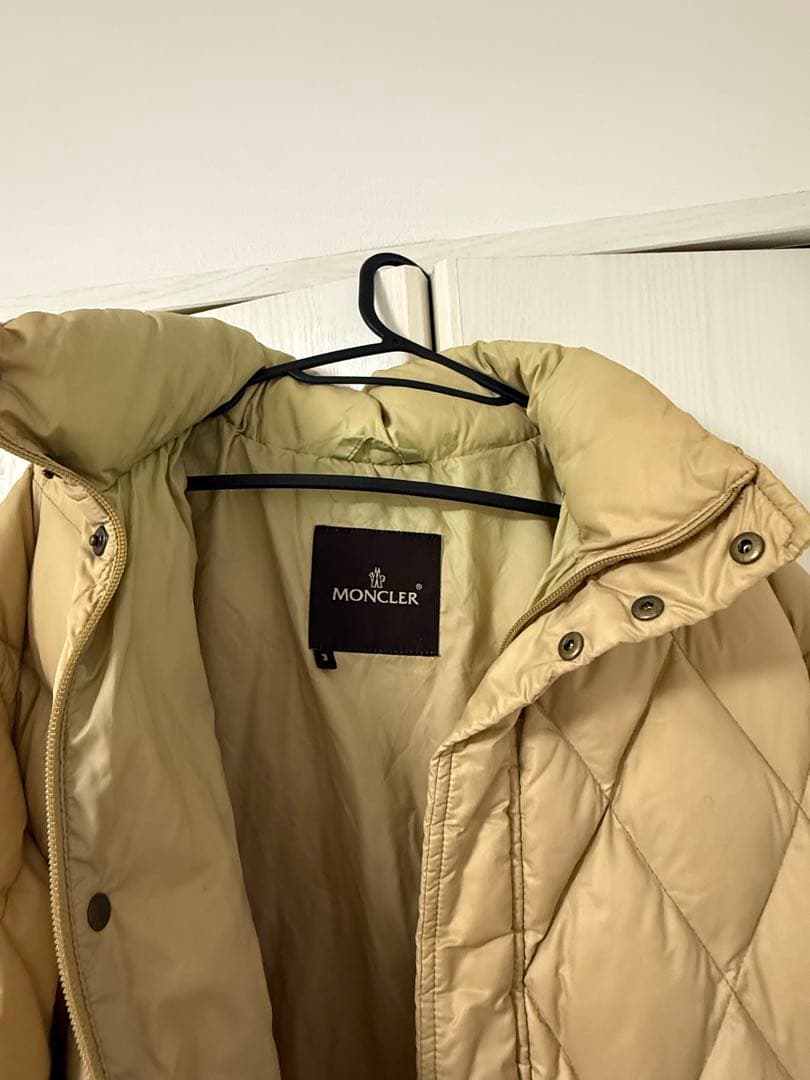 MONCLER ベージュ ダウンジャケット キルティングサイズ3