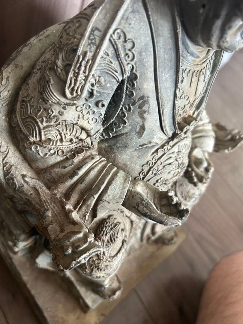古董，財神像，（大）古銅製，清時代，重10千克