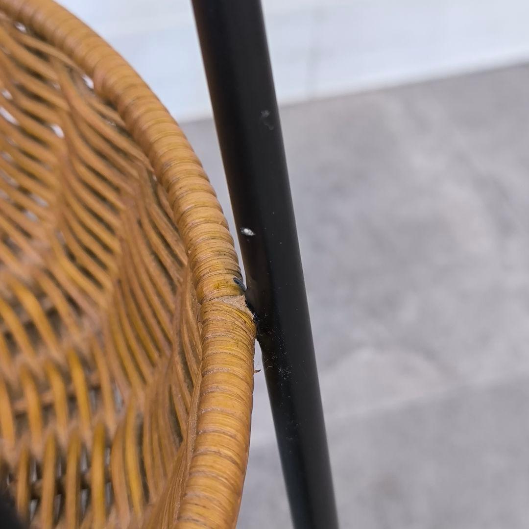 美品　IDEE　イデー　サイドテーブル　アイアン　かご