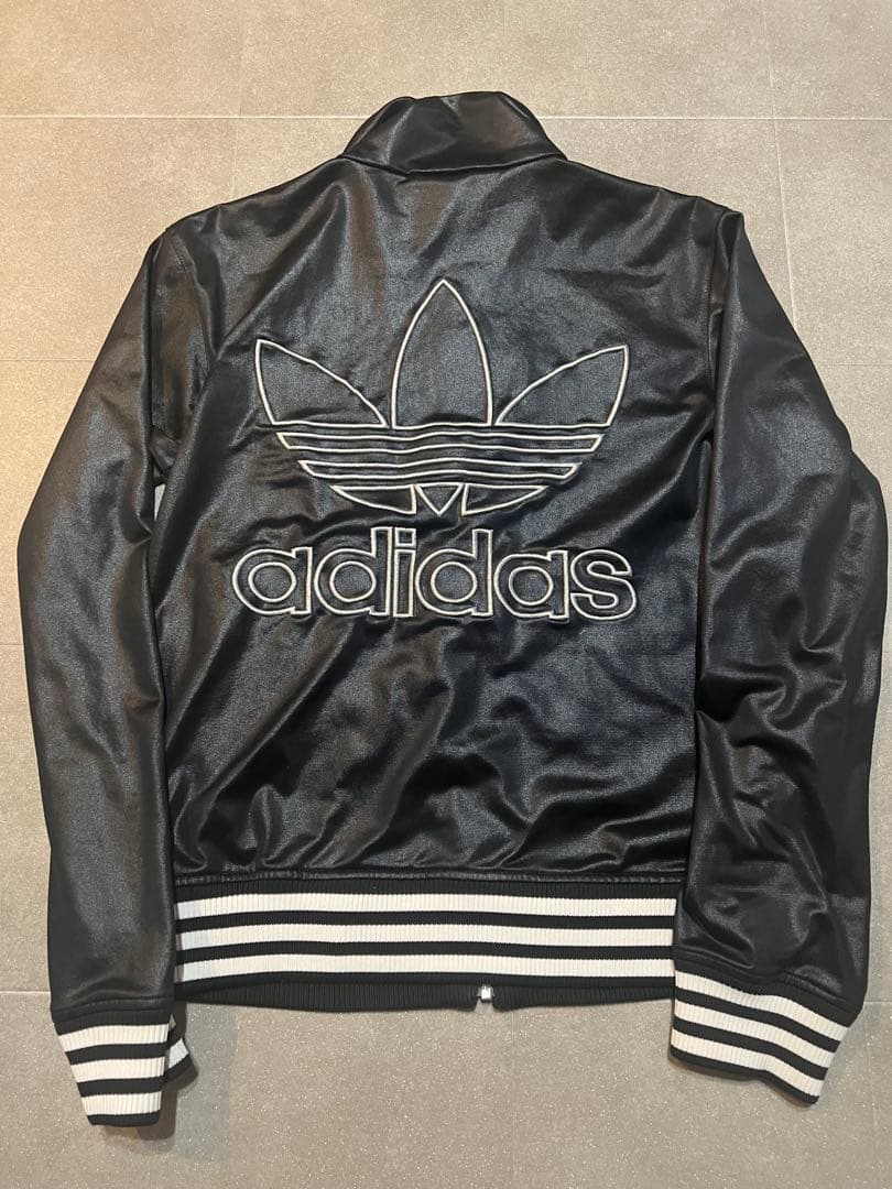 adidas ブラック ジャージ　トラックジャケット　Y2K