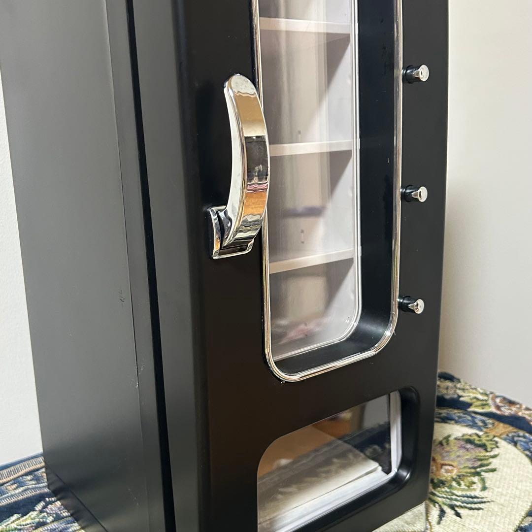 【美品/送料込】机上自動販売機　レトロスタイル 黒　冷蔵庫　デスク