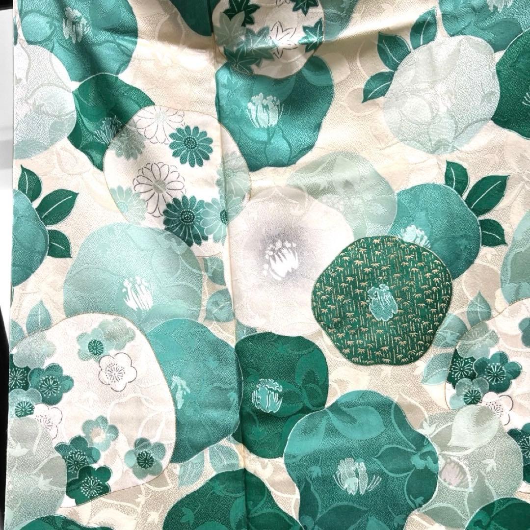 付け下げ　椿　金彩　梅　亀甲　楓　芝草　菊　花地紋　紋無し　着物　102b d