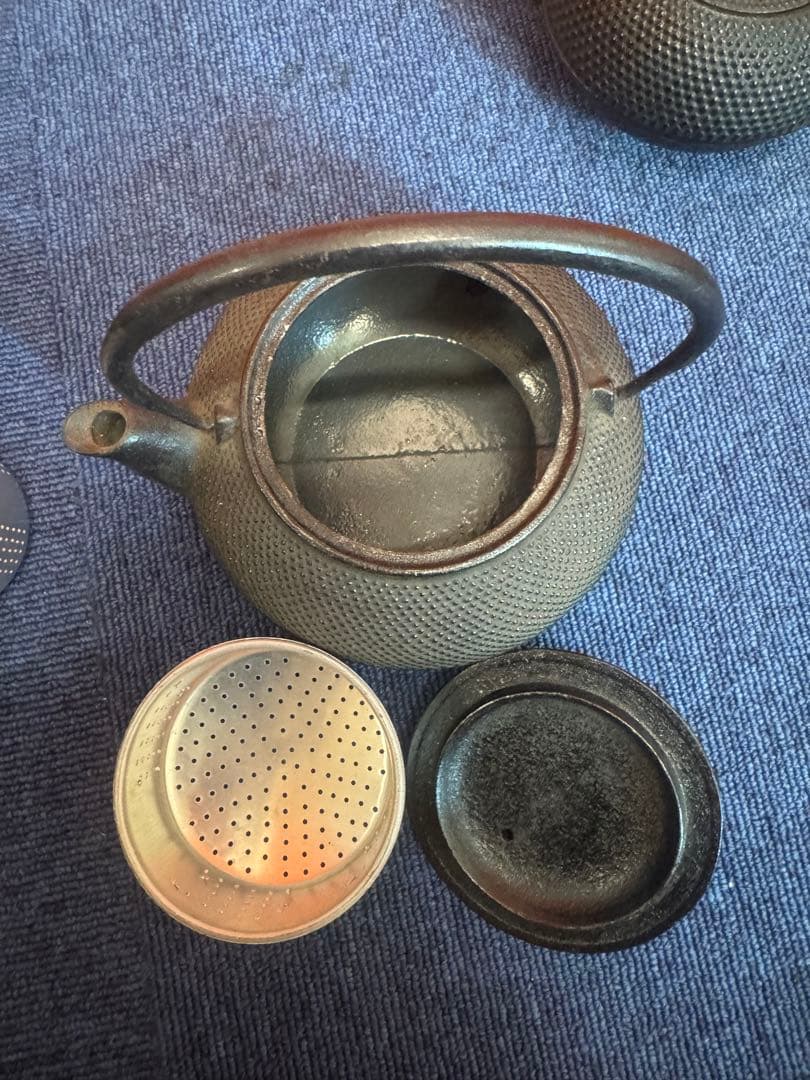 1905 南部鉄器　鉄瓶　3客