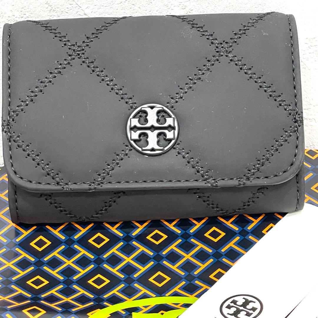 [新品] Tory Burch ブラック名刺入れ キルティング 黒