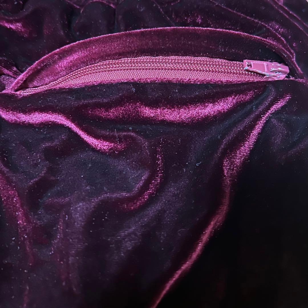 美品 GALFY ガルフィー ベロア セットアップ ジャージ レッド ボルドー