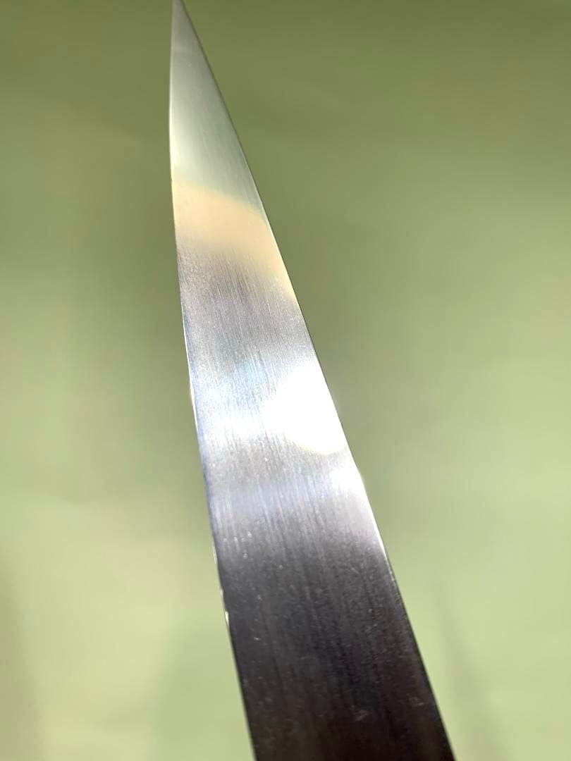 行秀　本焼　柳刃包丁　刃渡り16.5cm　波紋でています。
