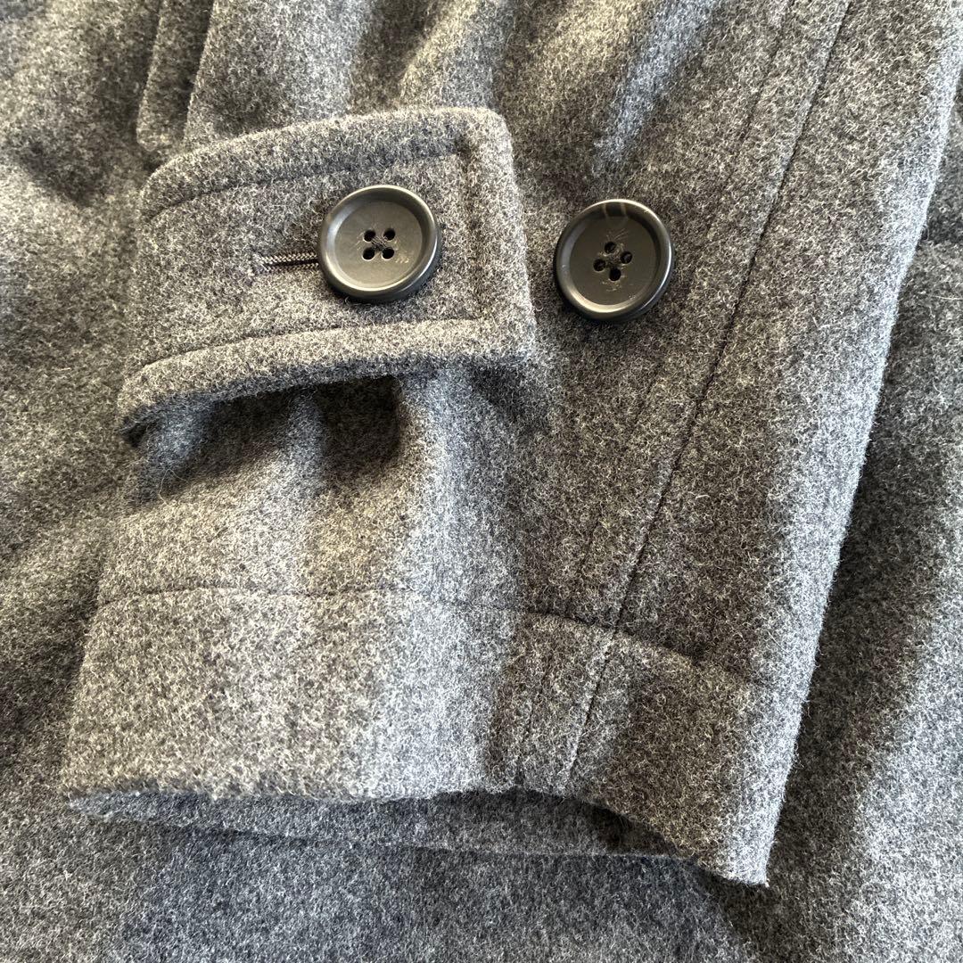 Currensology グレー ウール ピーコート