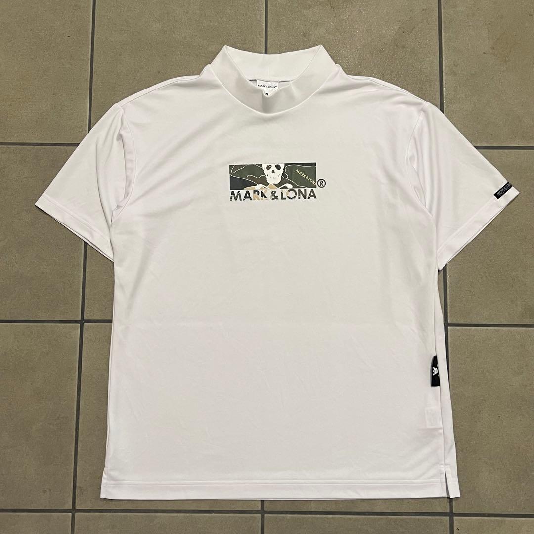 MARK&LONA マークアンドロナ　モックネック　半袖シャツ　ロゴ　XL 50