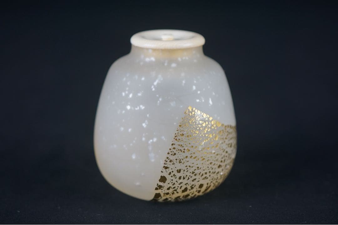 平井依 硝子茶入 共箱 仕覆付 茶道具 本物保証