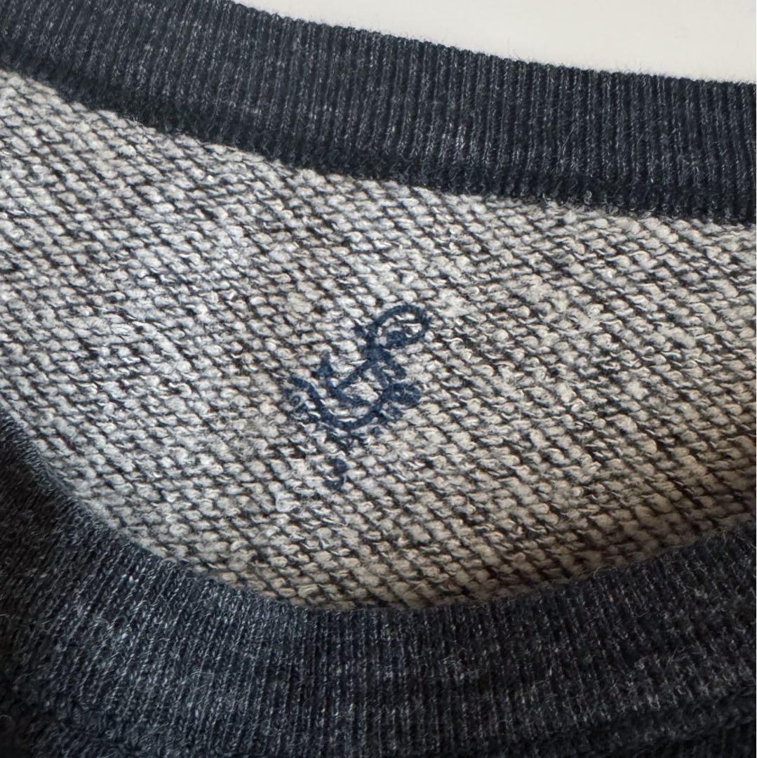 45rpm 45R クルーネックスウェット チャコールグレー　墨黒 3