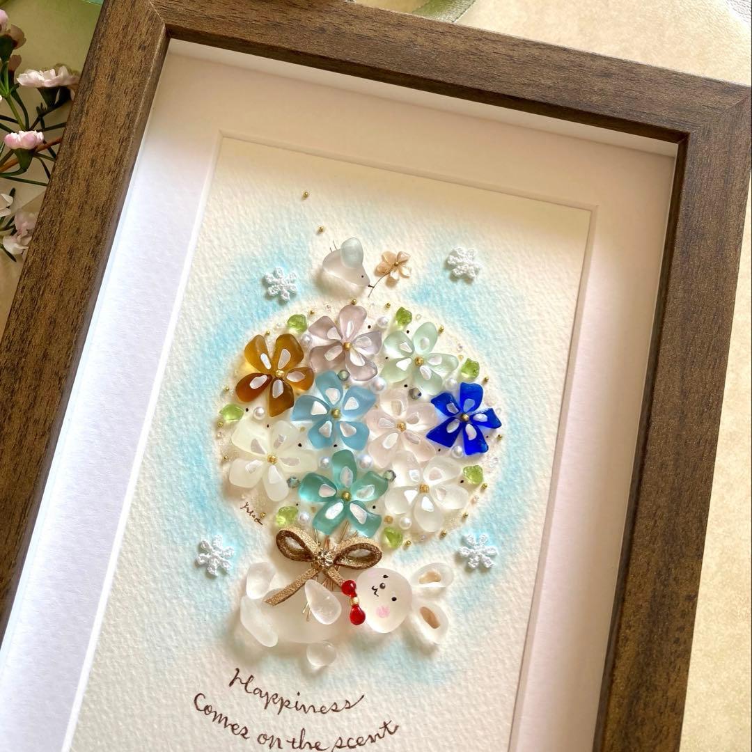 みときち　オーダー受付　シーグラス／天然石／フレームアート