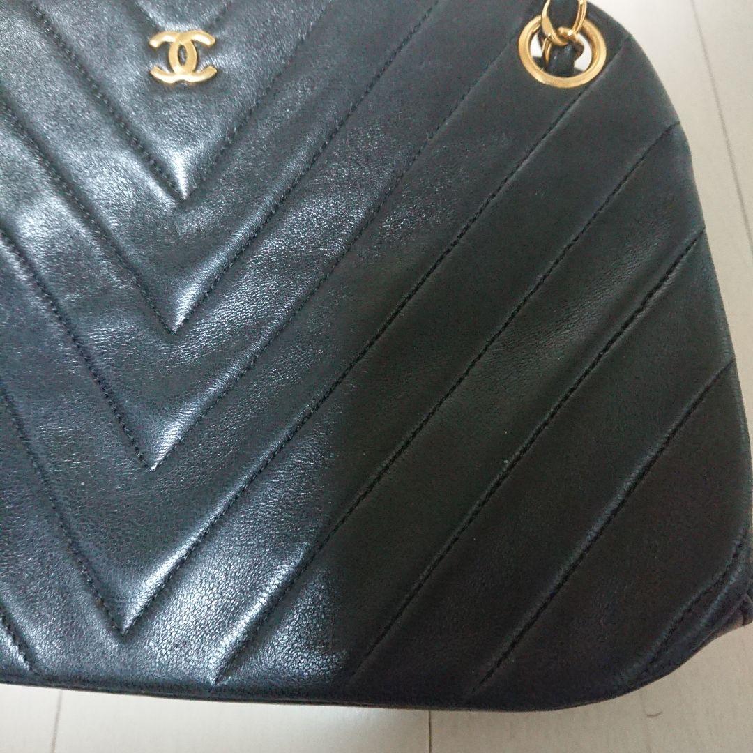 最終‼️極美品❤CHANELハンドバッグ Vステッチブラック レザー 2way
