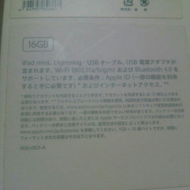 iPad mini Wi-Fi  16GB  White ￥22000送料込み