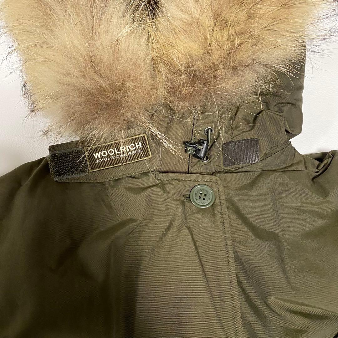 WOOLRICH ダウンコート　アークティックパーカー　ラクーンファー　カーキ