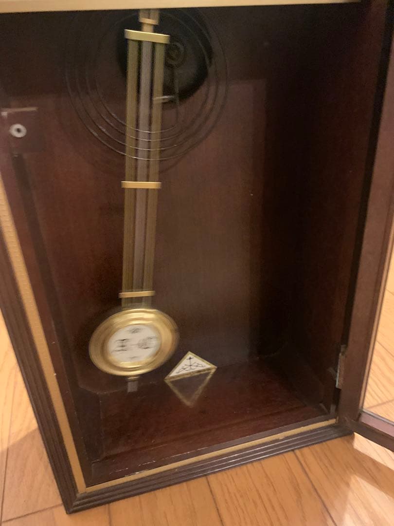 中古Aichi Tokei spanish vela振り子時計 ゼンマイ式柱時計