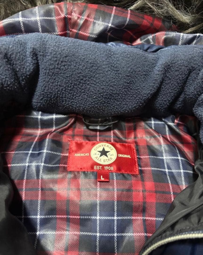 Y2Kファーダウンジャケット平成ギャル 男光沢短丈 archive グランジ