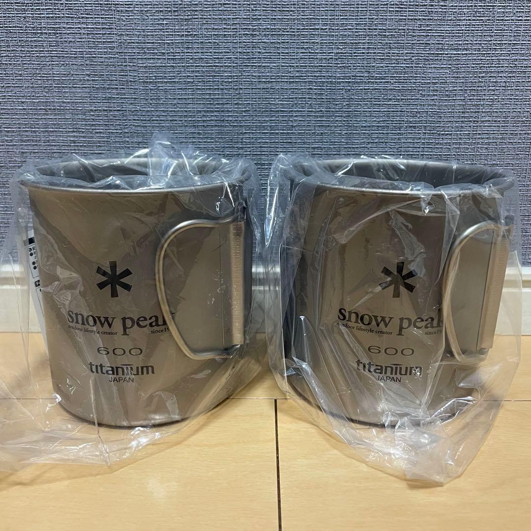 新品未使用 ２個セット スノーピーク チタン シングル マグ 600 