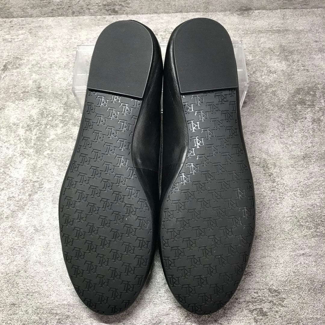 ✨美品✨ローレンラルフローレン ジェイナ レザー フラットシューズ 黒