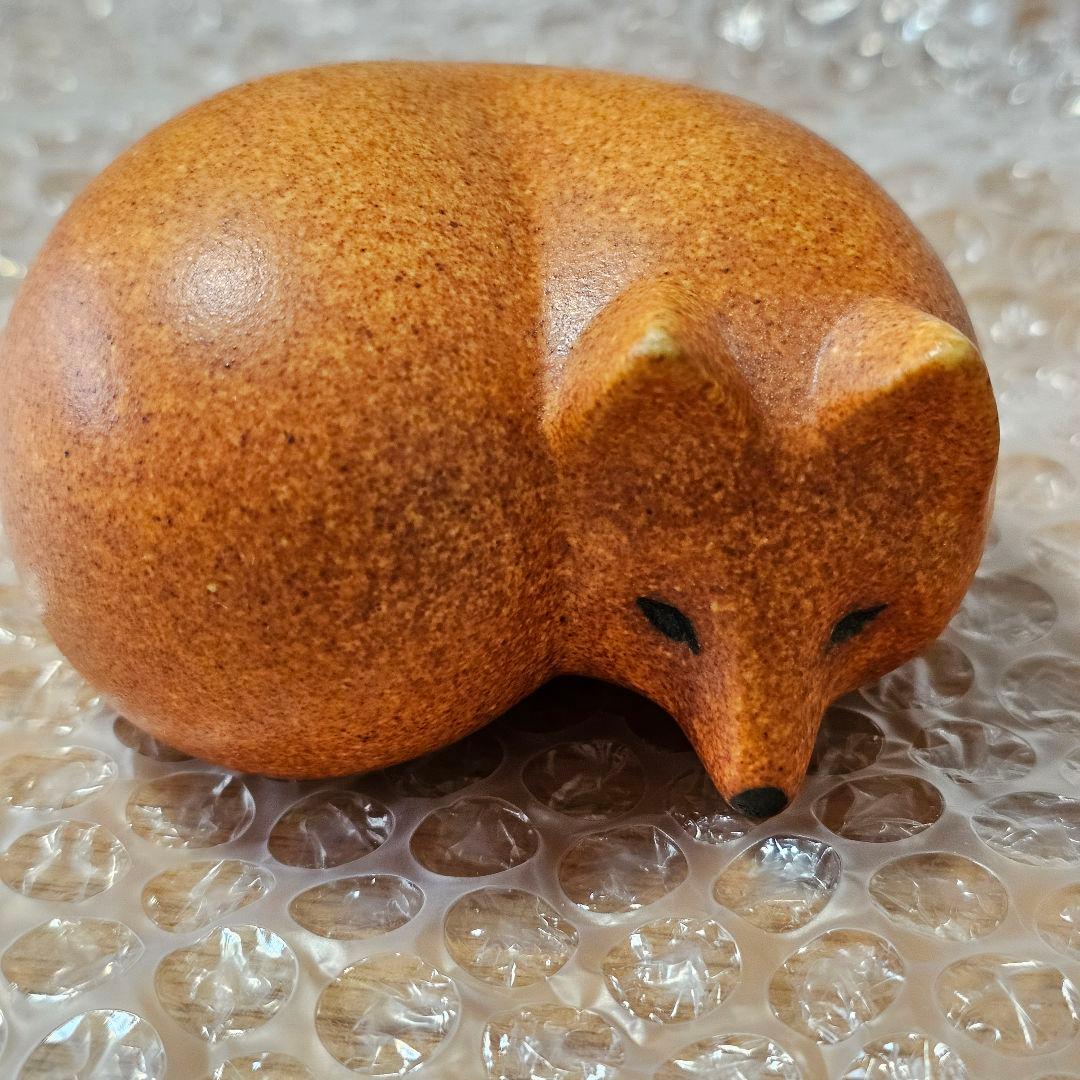 リサラーソン　FOX　ミニ　ミディアム　 キツネの親子　置物