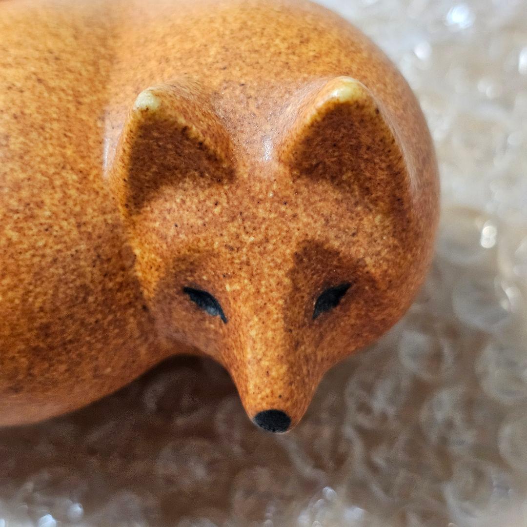 リサラーソン　FOX　ミニ　ミディアム　 キツネの親子　置物