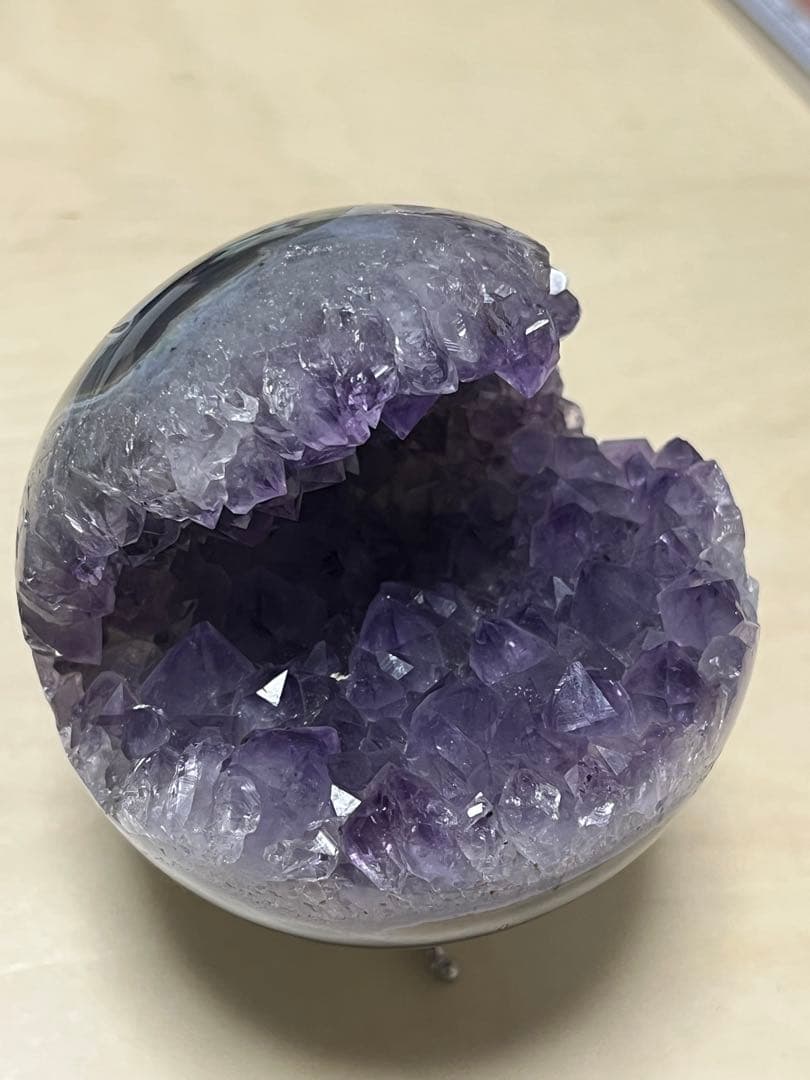 アメジスト　笑口スフィア　80mm