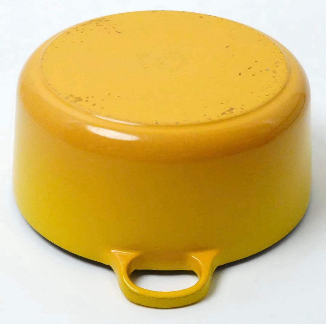 【美品】LE CREUSET　ココット ロンド ディジョンイエロー　24cm