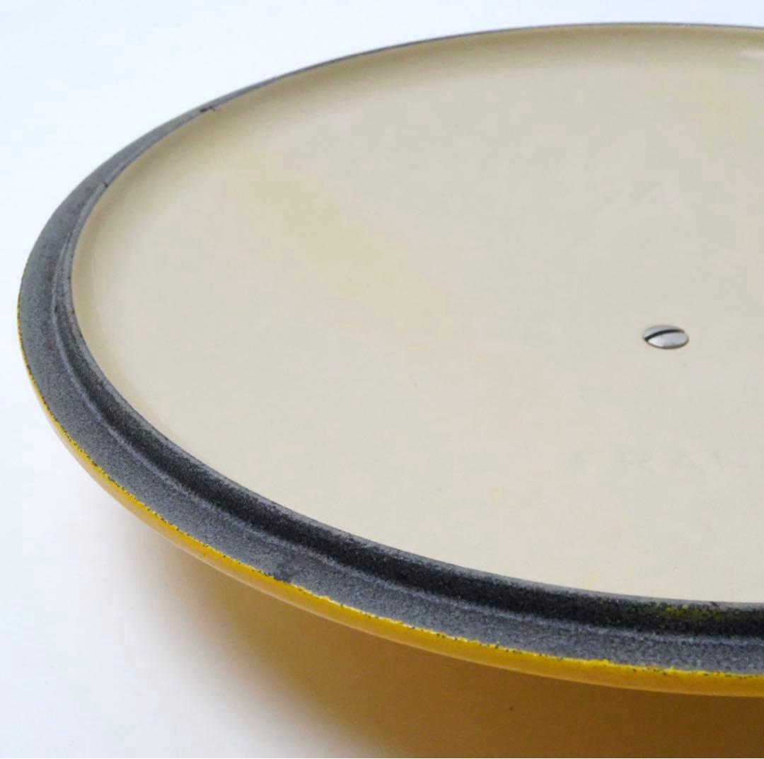 【美品】LE CREUSET　ココット ロンド ディジョンイエロー　24cm