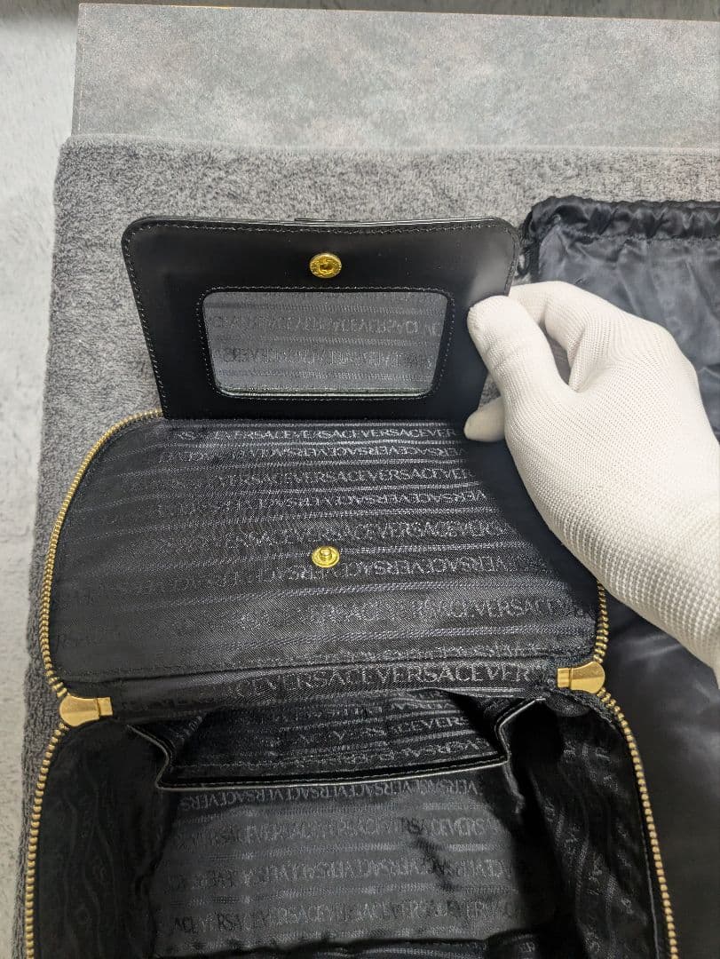 ヴェルサーチ VERSACE ハンドバッグ レザー バニティ