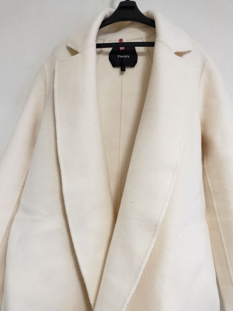 Theory セオリー カシミア＆ウールコート 白／表記Ｓ
