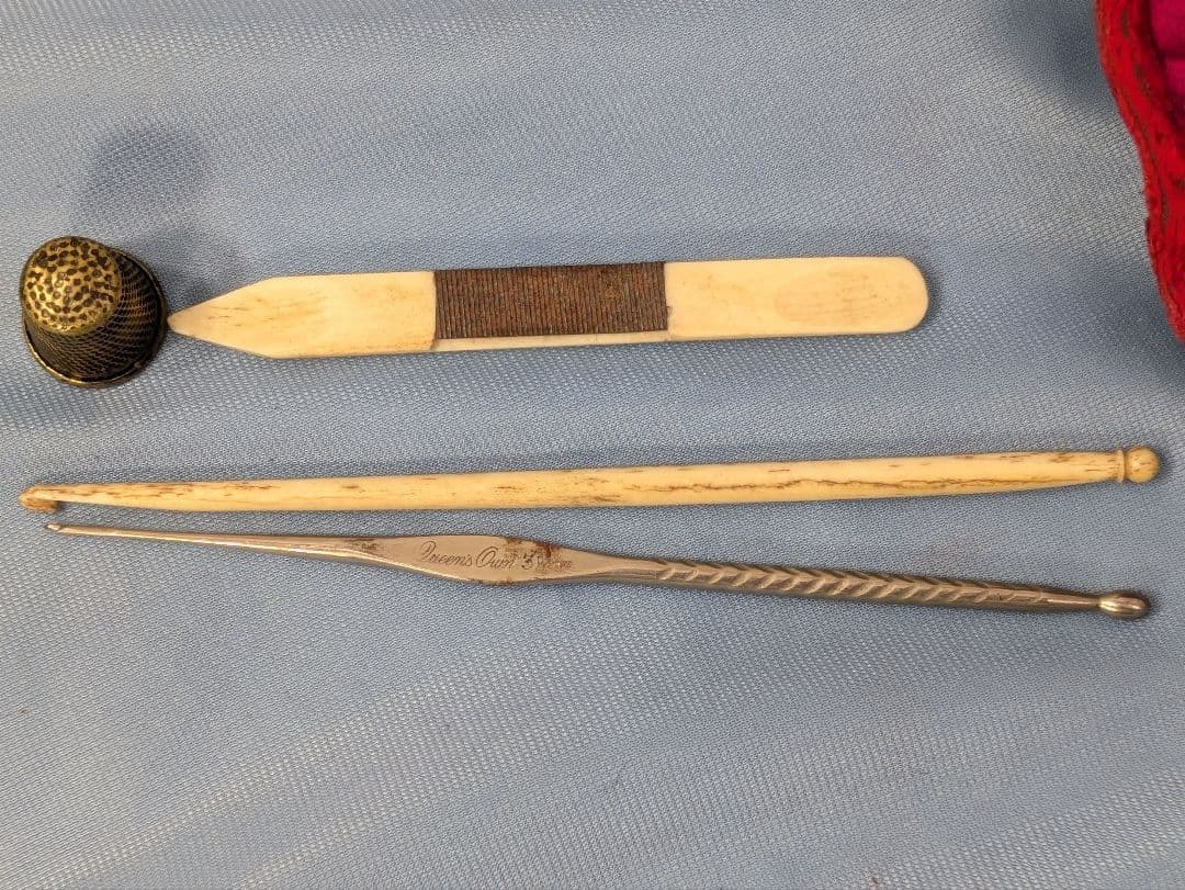 イギリス アンティーク ソーイングセット ケース付き