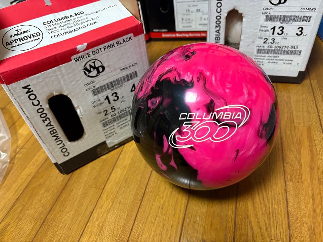 希少⁉︎ ホワイトドット ピンク/ブラック13lbs 未使用