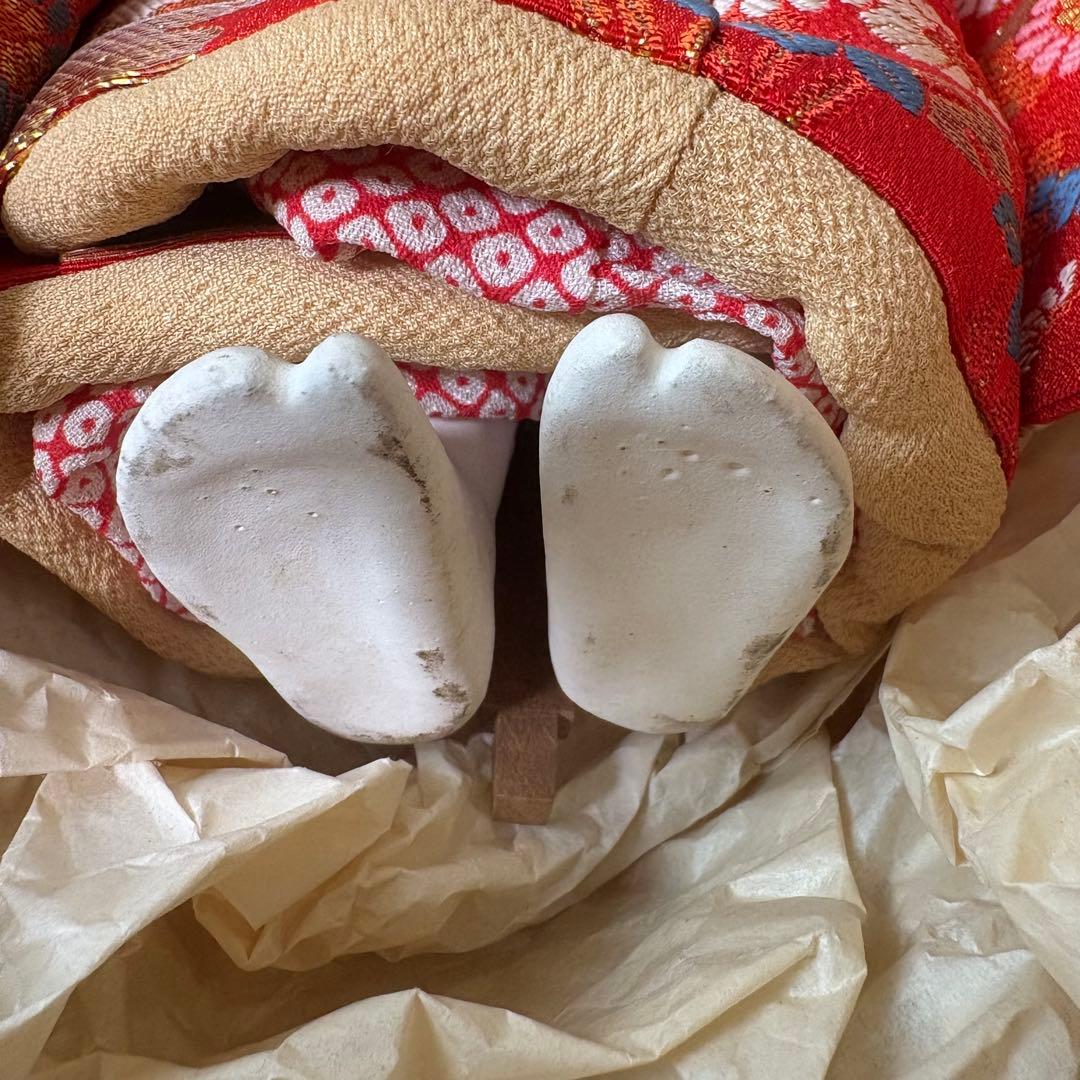極美品 古い市松人形 45cm 箱入り 元箱